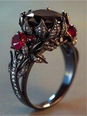 Fashion Luxury Vintage Floral Zirconia Ring